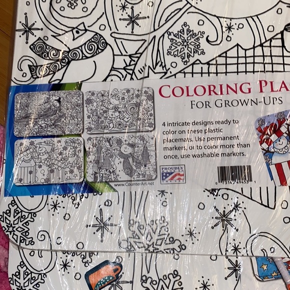 Christmas coloring placemats - set of 4 - 2 available - Picture 2 of 5